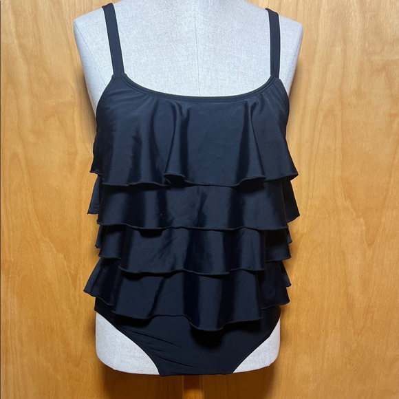 Black Ruffled Swimsuit - Picture 9 of 15